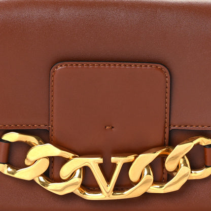 Valentino Garavani Smooth Calfskin Vlogo Chain Shoulder Bag Saddle Brown 7 of 11