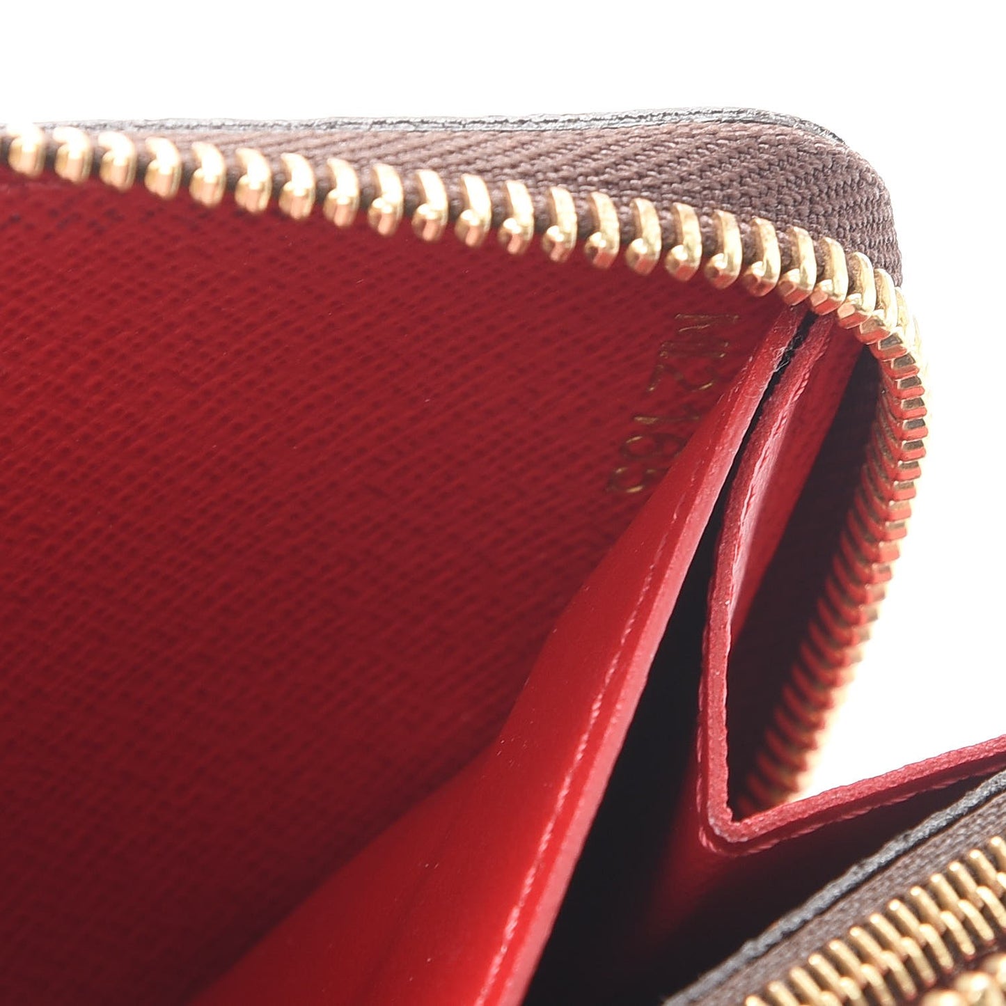 Damier Ebene Clemence Wallet Cherry