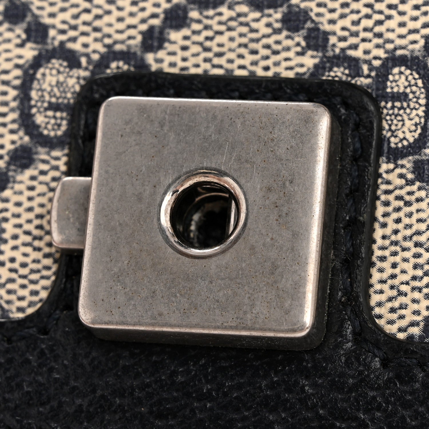 Gucci GG Supreme Monogram Textured Dollar Calfskin Small Rectangular Dionysus Shoulder Bag Beige Blue 13 of 13