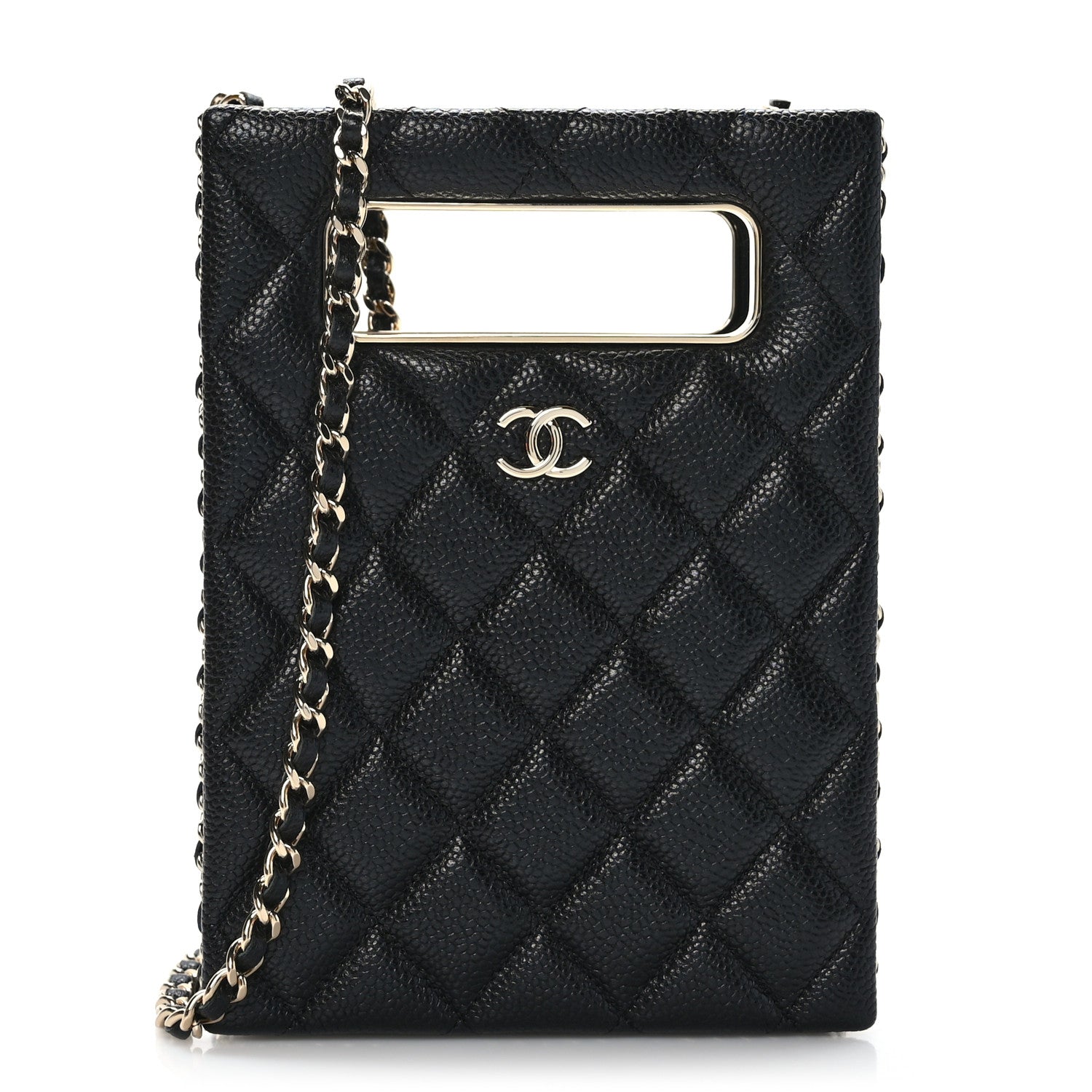 Chanel Caviar Quilted Evening Box Bag Black 1 of 8