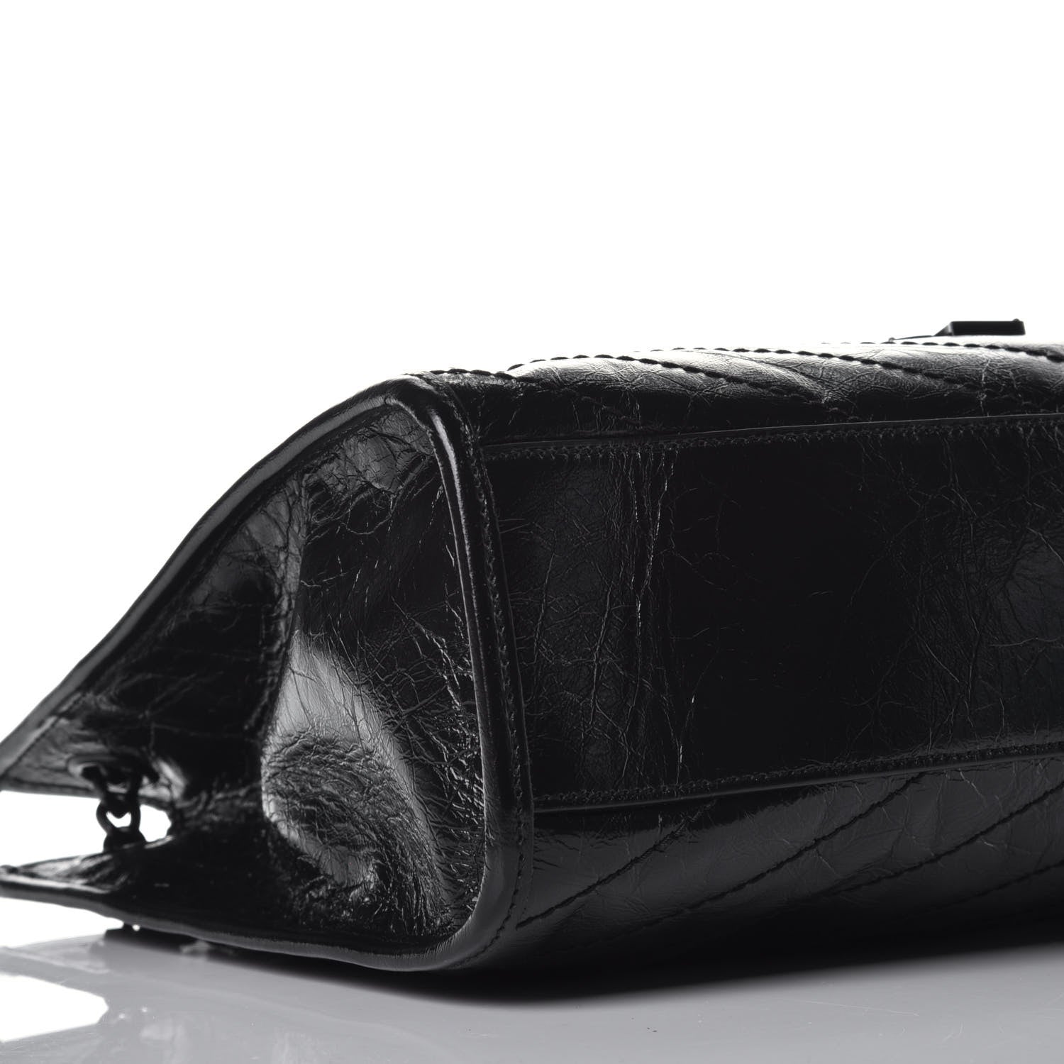 Saint Laurent Crinkled Calfskin Matelasse Monogram Medium Niki Shopper Tote Black 8 of 9