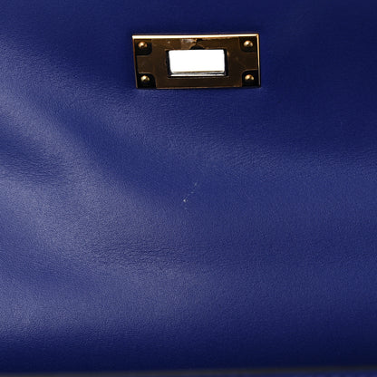 Hermes Tadelakt Kelly Sellier 28 Bleu Electrique 12 of 12