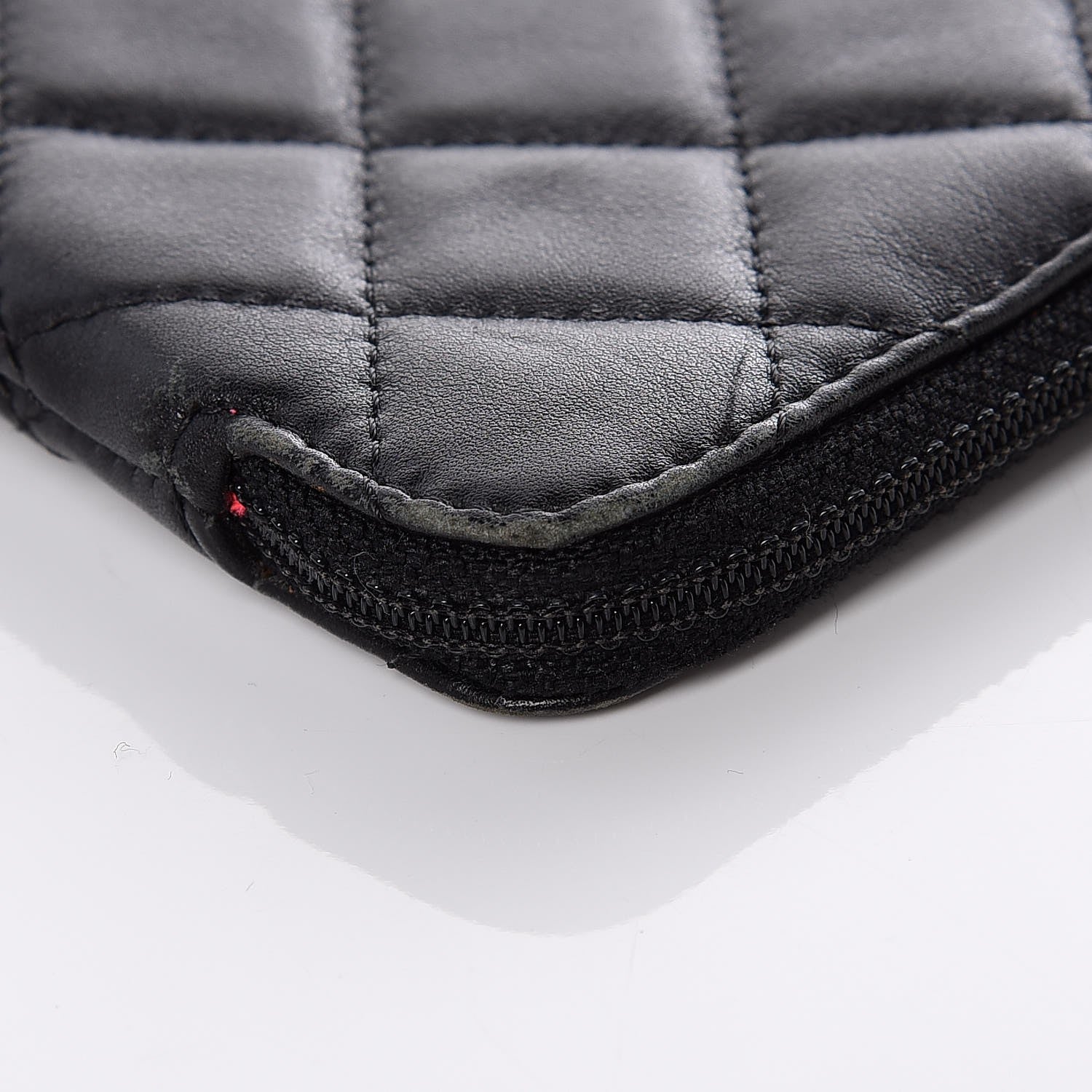 Chanel Calfskin Quilted Cambon Cosmetic Pouch Black White 11 of 12