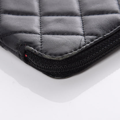 Chanel Calfskin Quilted Cambon Cosmetic Pouch Black White 11 of 12
