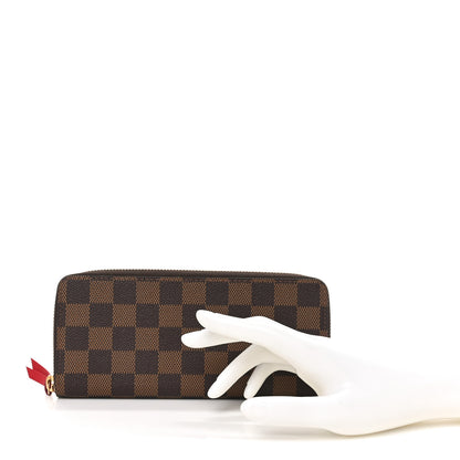 Louis Vuitton Damier Ebene Clemence Wallet Cherry 2 of 6