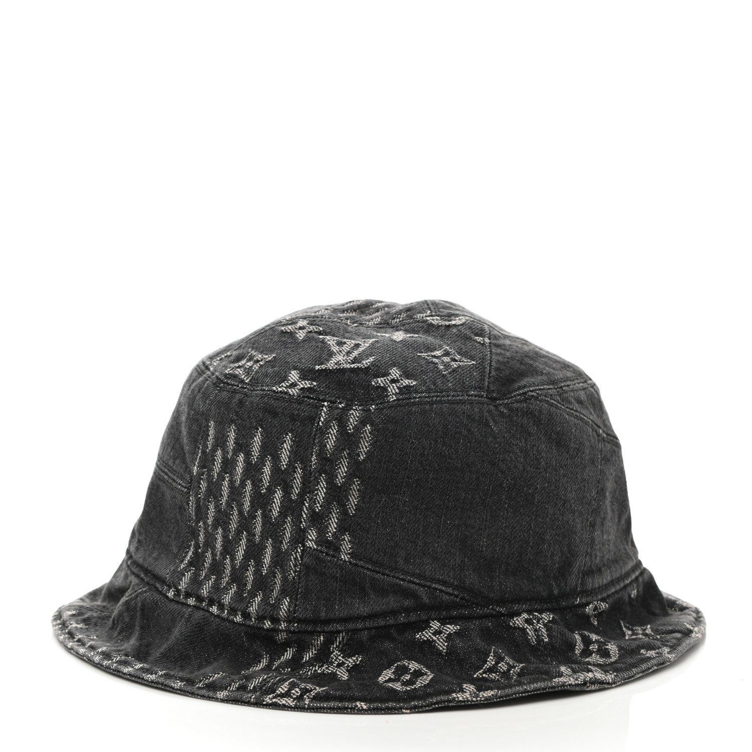 Louis Vuitton x NIGO Monogram Giant Denim Giant Damier Wave Sun Hat Gray 6 of 9