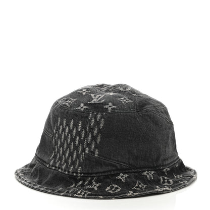 Louis Vuitton x NIGO Monogram Giant Denim Giant Damier Wave Sun Hat Gray 6 of 9