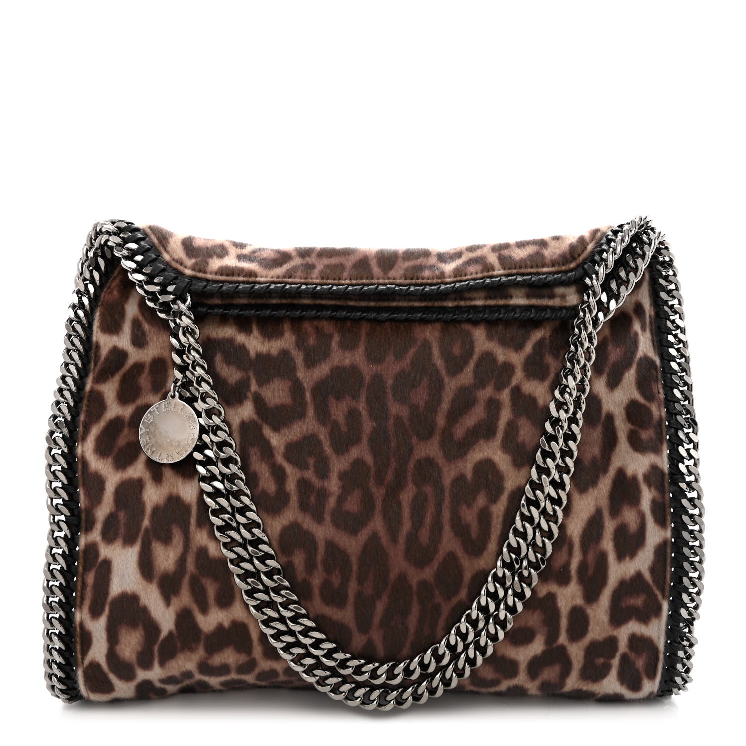 Stella McCartney Faux Calf Hair Leopard Print Small Falabella Tote Brown 1 of 11