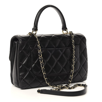 Chanel Lambskin Quilted Medium Trendy CC Flap Dual Handle Bag Black 4 of 14