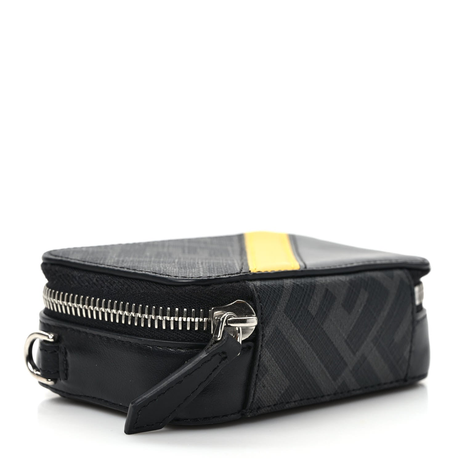 Fendi Glazed Fabric Vitello Cover Grace FF 1974 Diagonal Mini Camera Case Black Sunflower 4 of 10