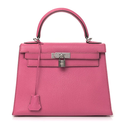 Hermes Chevre De Coromandel Kelly Sellier 28 Fuchsia 1 of 12