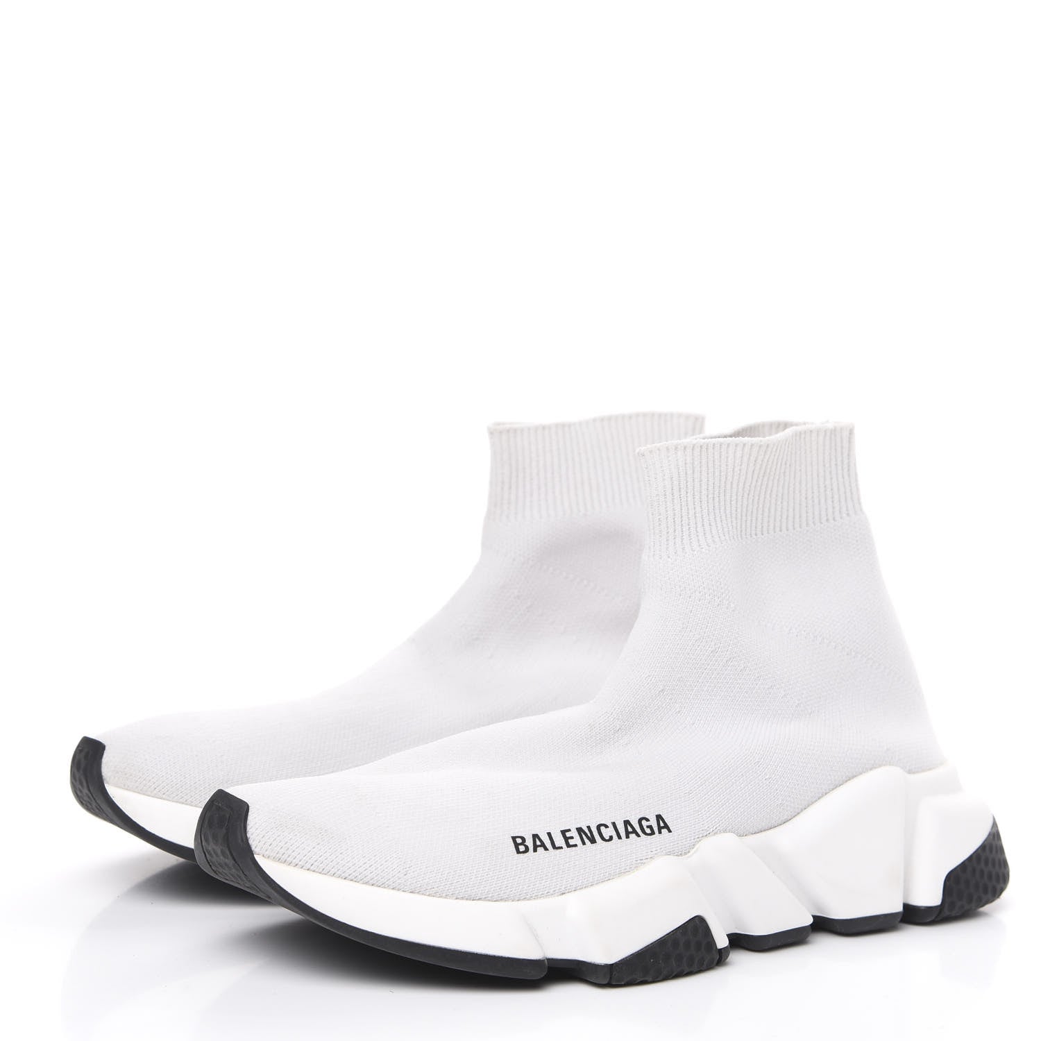 Balenciaga Neoprene Knit Womens Speed Sneakers 36 White 3 of 8