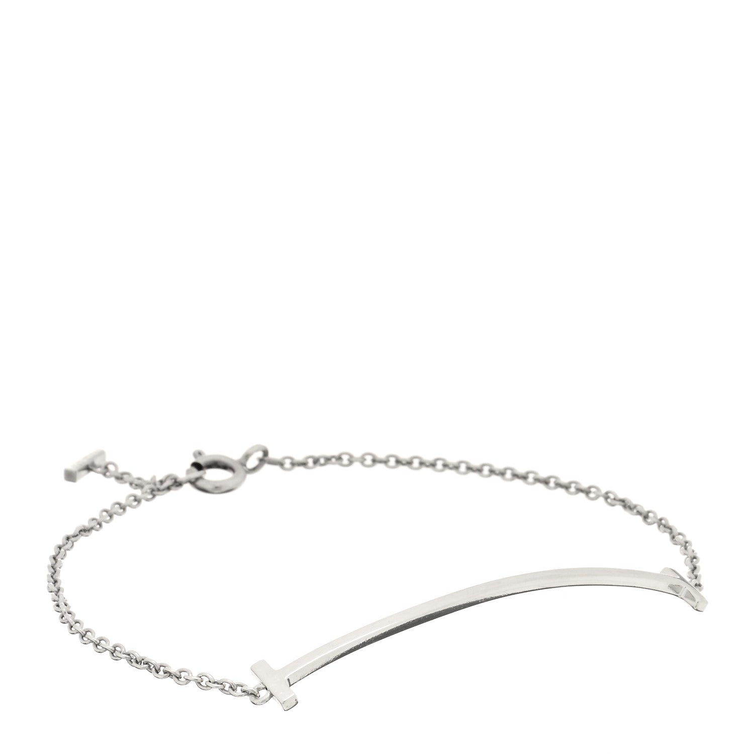 Tiffany Sterling Silver T Smile Bracelet 1 of 3
