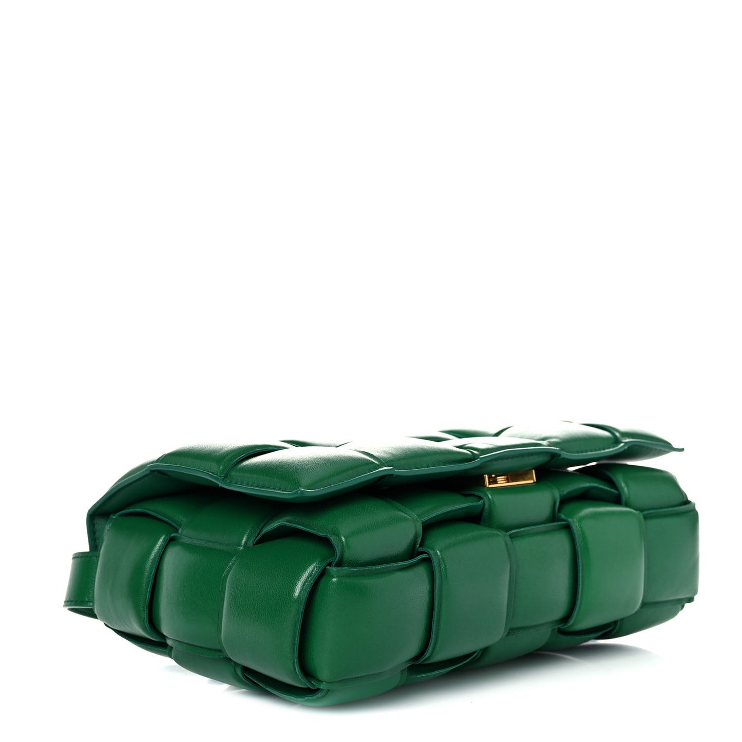 Nappa Maxi Intreccio Padded Cassette Crossbody Bag Racing Green