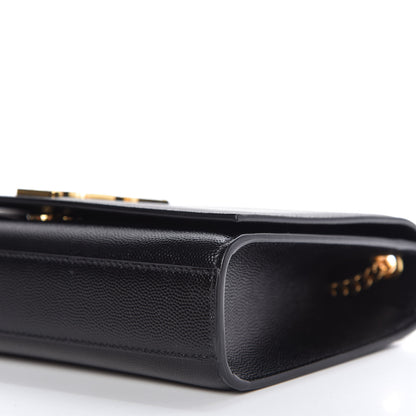 Saint Laurent Grain De Poudre Medium Classic Monogram Kate Satchel Black 7 of 9