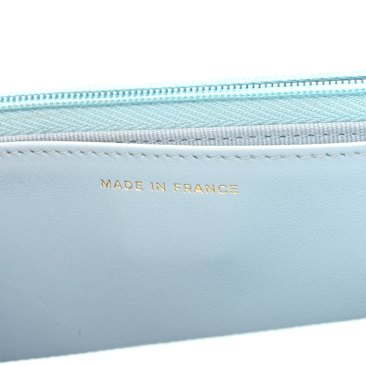 Chanel Caviar Quilted Wallet On Chain WOC Light Blue 7 of 11