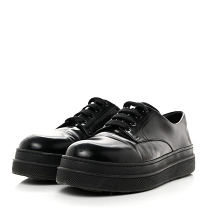 Prada Vitello Soft Low Top Sneakers 40.5 Black 3 of 8
