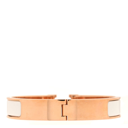 Hermes Enamel Narrow Clic Clac H Bracelet GM White 3 of 4
