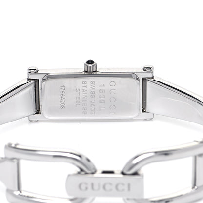 Gucci Stainless Steel Diamond 12mm 1500L Horsebit Quartz Watch Black 4 of 5