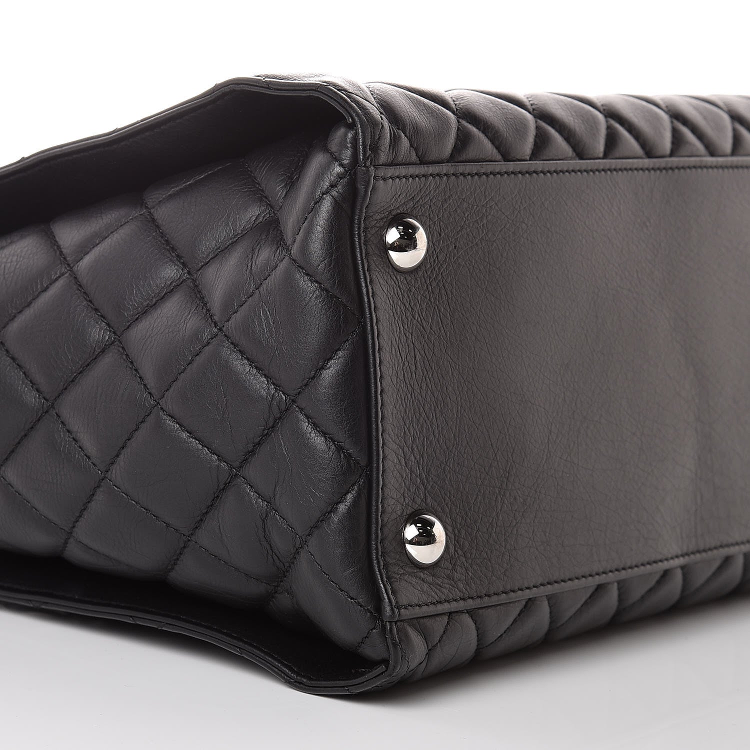 Chanel Calfskin Quilted Large Chic and Soft Shopping Tote Black 10 of 15