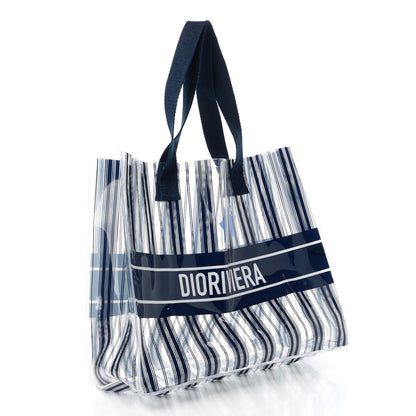 Christian Dior Plastic Diorivera Tote Navy 3 of 8