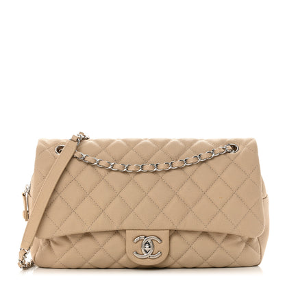 Chanel Caviar Quilted Jumbo Easy Flap Beige 1 of 15