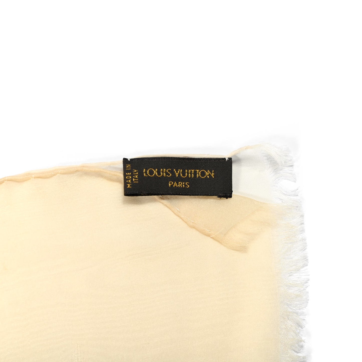 Silk Acetate Monogram Scarf Beige