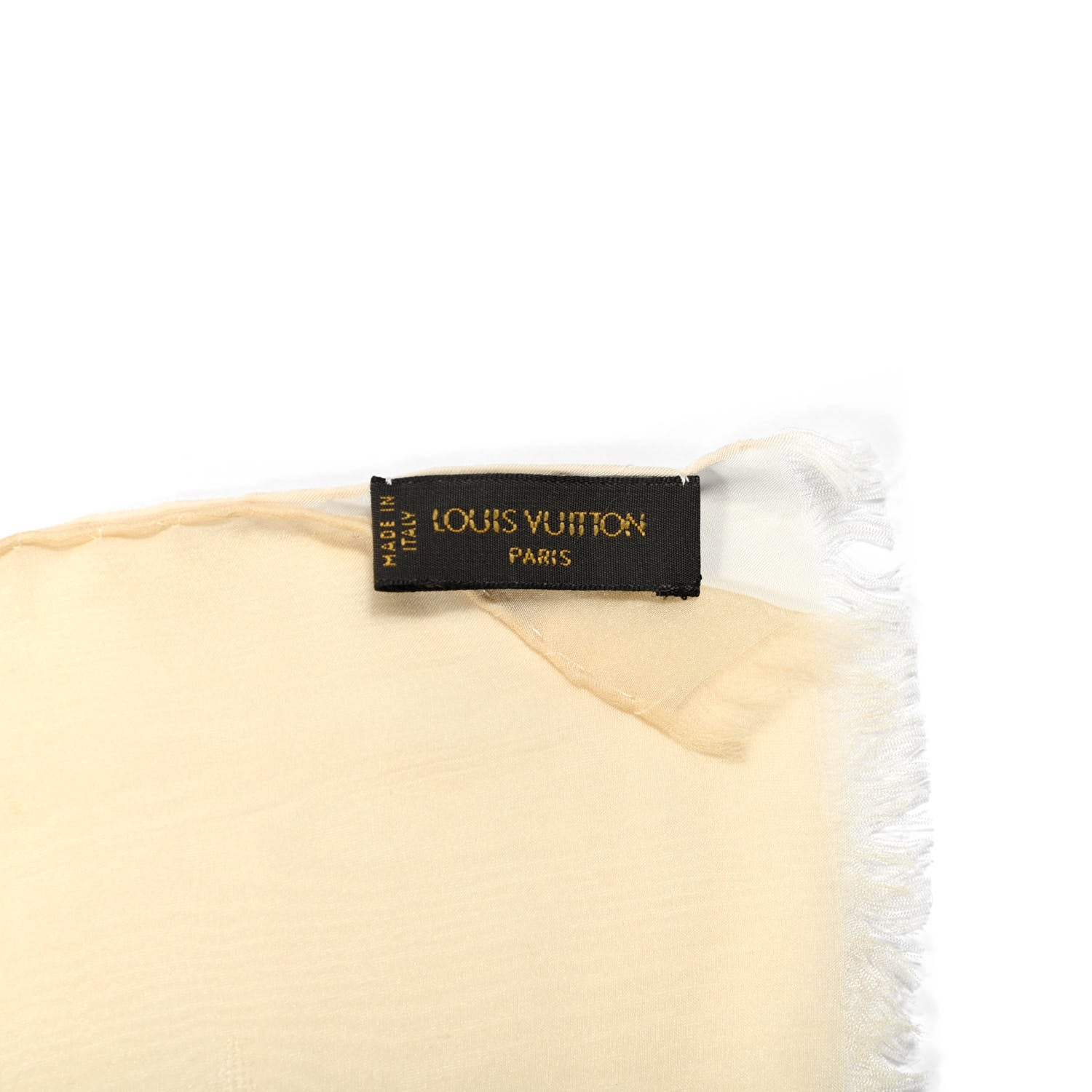 Louis Vuitton Silk Acetate Monogram Scarf Beige 3 of 4