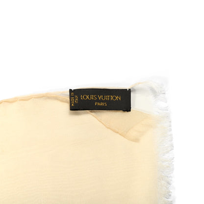 Louis Vuitton Silk Acetate Monogram Scarf Beige 3 of 4