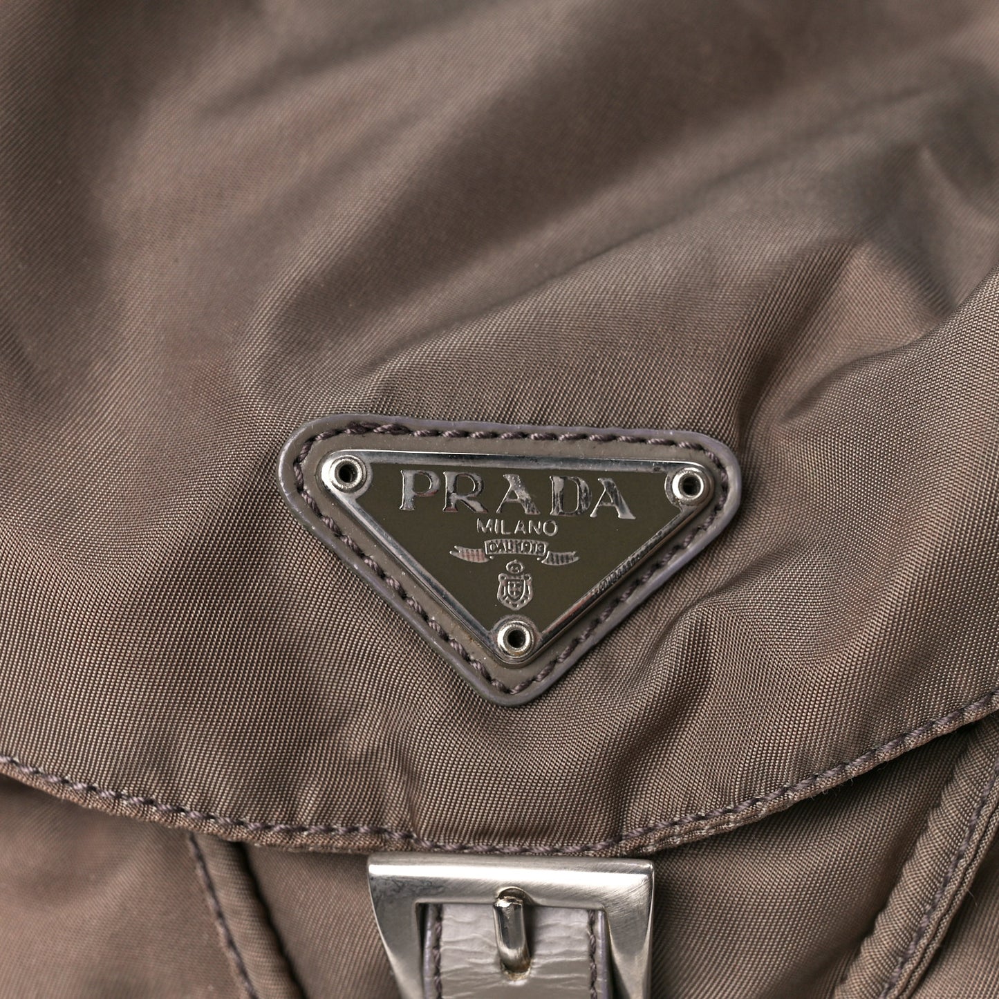 Nylon Vela Small Backpack Fumo