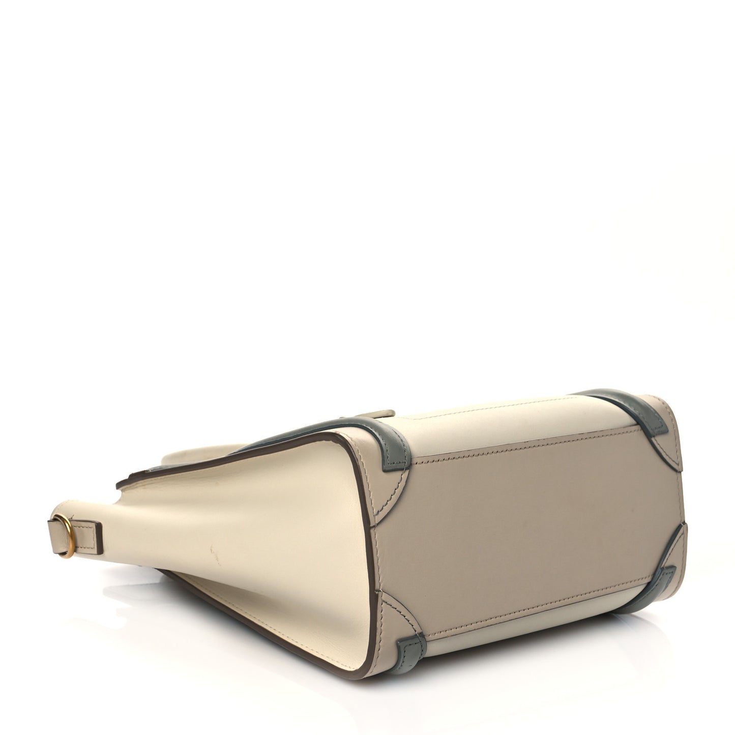 Shiny Smooth Calfskin Nano Tri-Color Luggage Natural