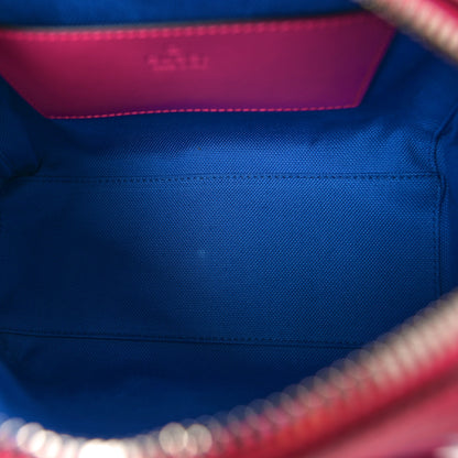 Gucci Calfskin GG Tennis Bi-Color Embossed Mini Duffle Bag Modern Fucsia Modern Blue 5 of 11