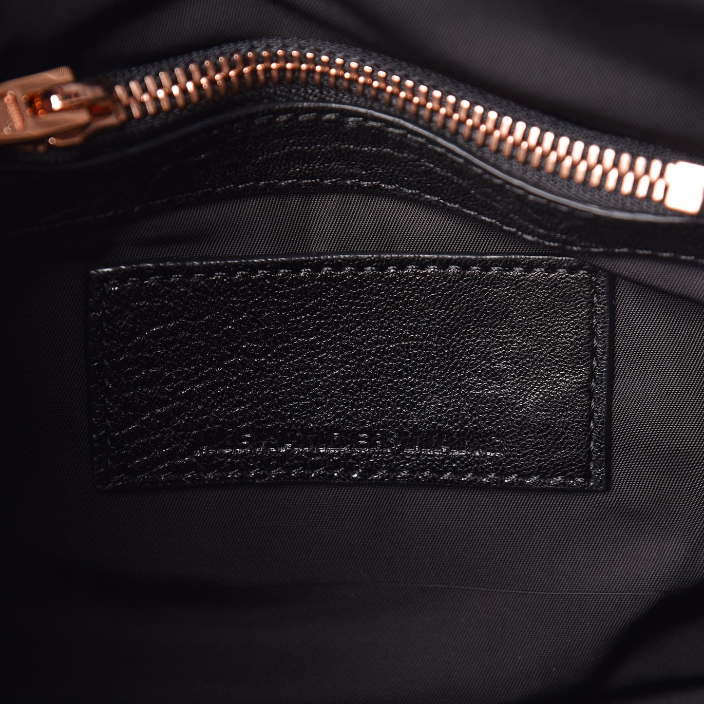 Pebbled Lambskin Mini Rockie Black Rose Gold Hardware