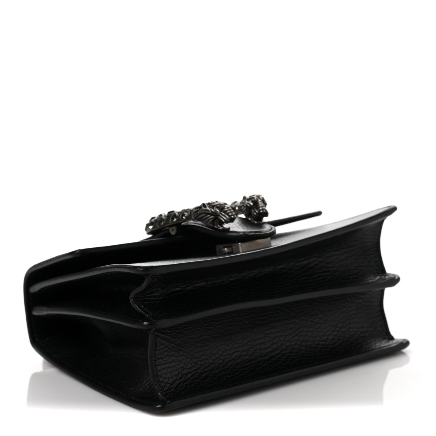 Gucci Dollar Calfskin Crystal Web Mini Dionysus Bamboo Top Handle Bag Black Black Diamond 4 of 9