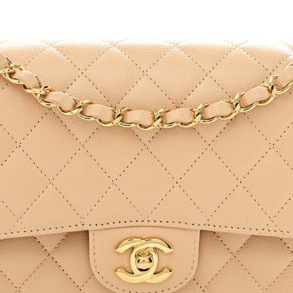 Chanel Caviar Quilted Medium Double Flap Beige 8 of 11