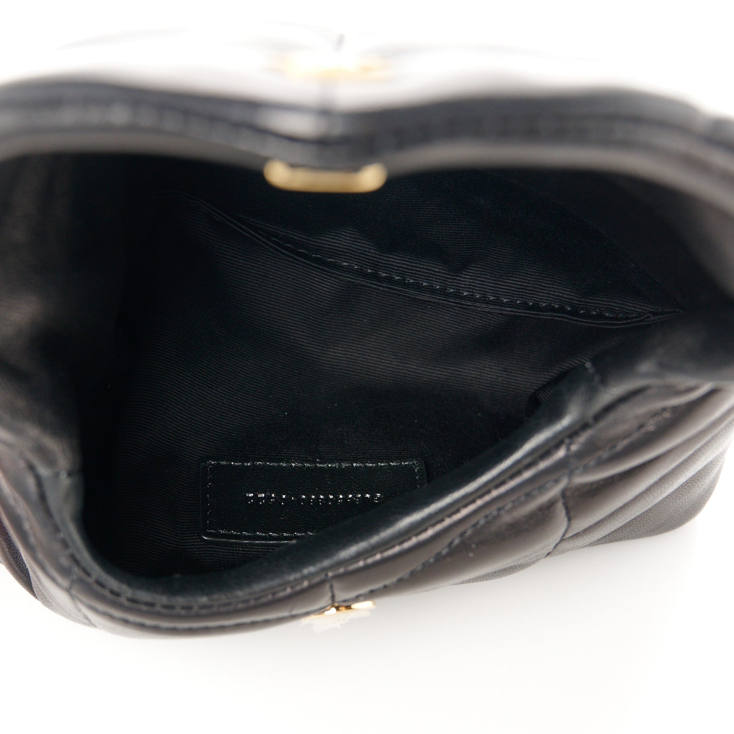 Lambskin Monogram Loulou Puffer Pouch Clutch Black