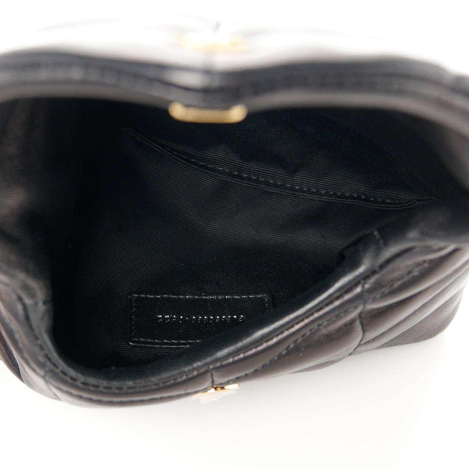 Saint Laurent Lambskin Monogram Loulou Puffer Pouch Clutch Black 6 of 15