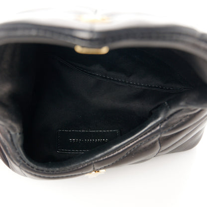 Saint Laurent Lambskin Monogram Loulou Puffer Pouch Clutch Black 6 of 15