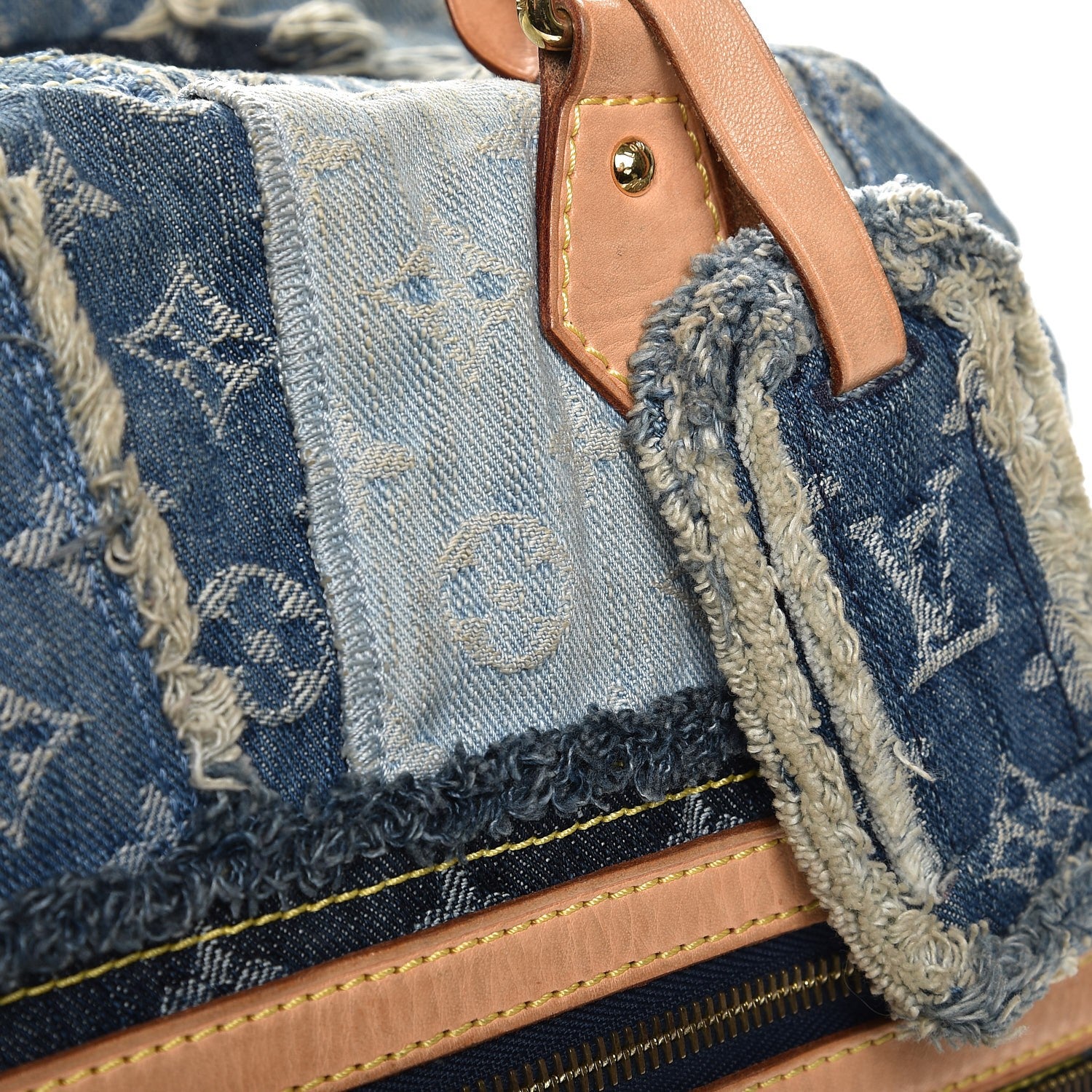 Louis Vuitton Denim Patchwork Bowly Blue 8 of 12