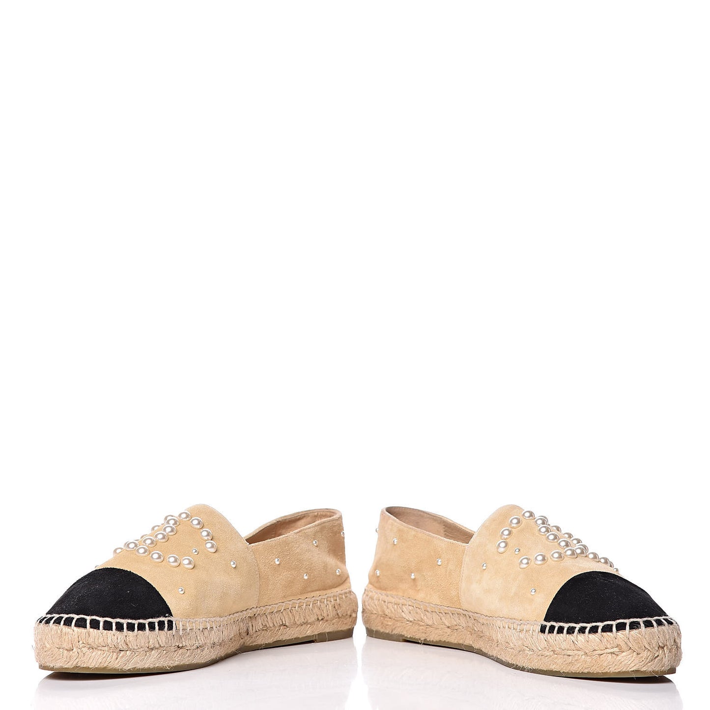 Suede Pearl CC Espadrilles 39 Beige
