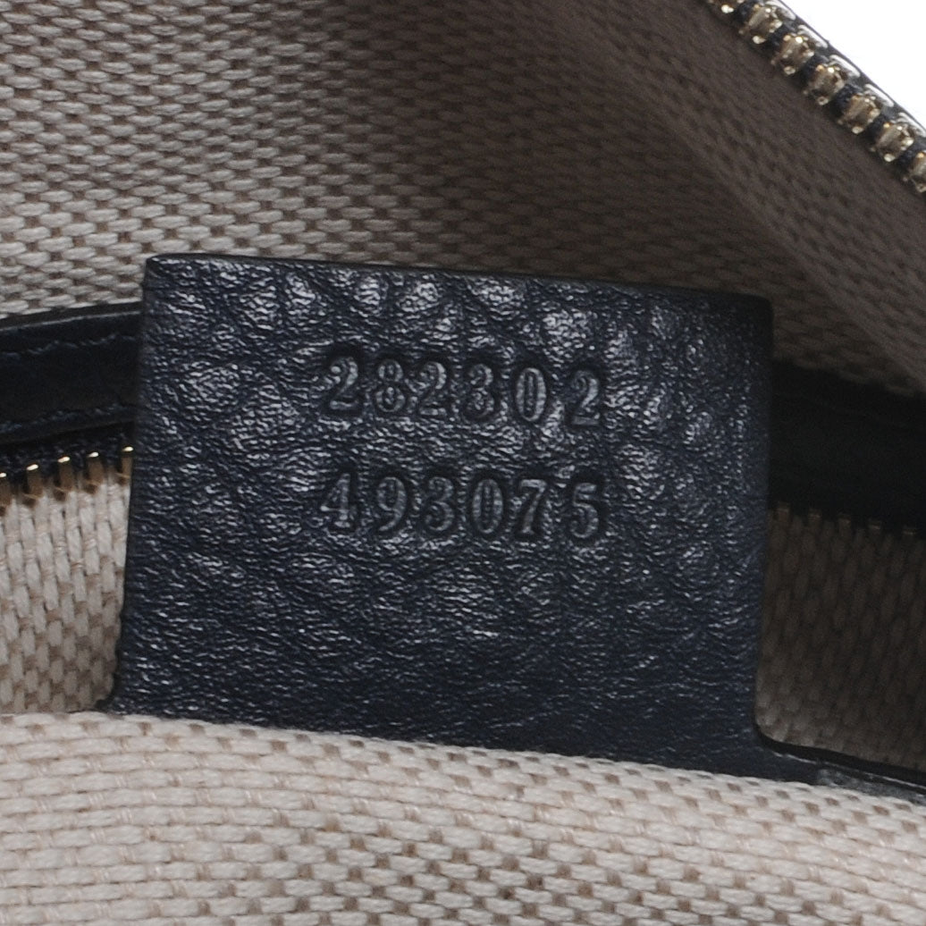 Gucci Pebbled Calfskin Medium Soho Boston Blue 7 of 7