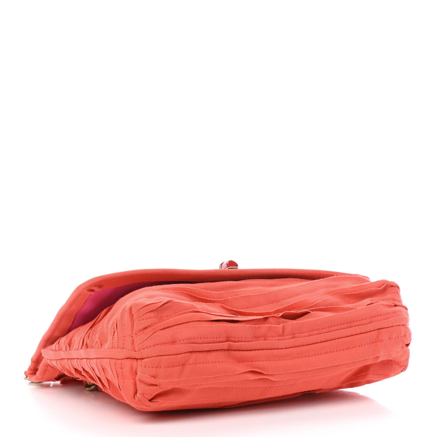 Canvas Pleated Happy Square Shoulder Bag Orange