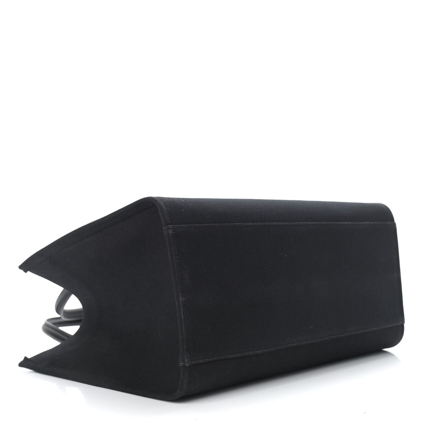 Canvas Suppler Calfskin Cabas GV Signature Tote Black