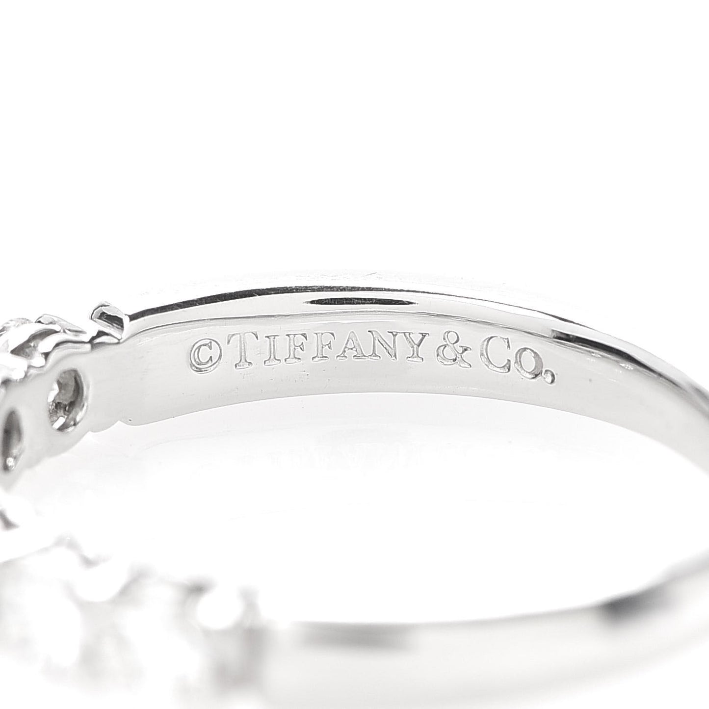 Platinum Diamond 3mm Half Circle Embrace Band Ring 53 6.25