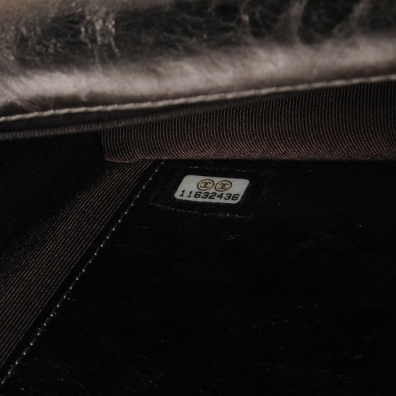 Calfskin Reissue Wallet On Chain WOC Dark Silver