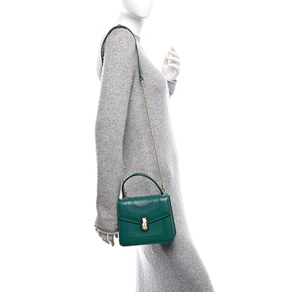 Bulgari Calfskin Serpenti Forever Top Handle Emerald Green 2 of 11