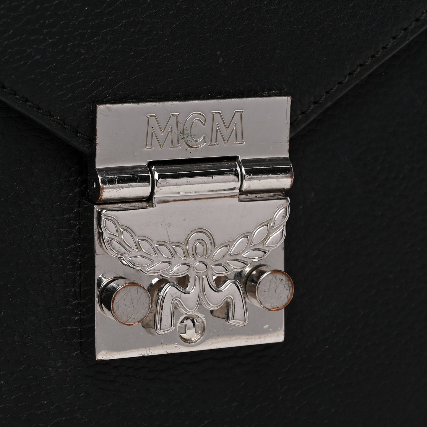 Grained Calfskin Patricia Park Avenue Crossbody Bag Black