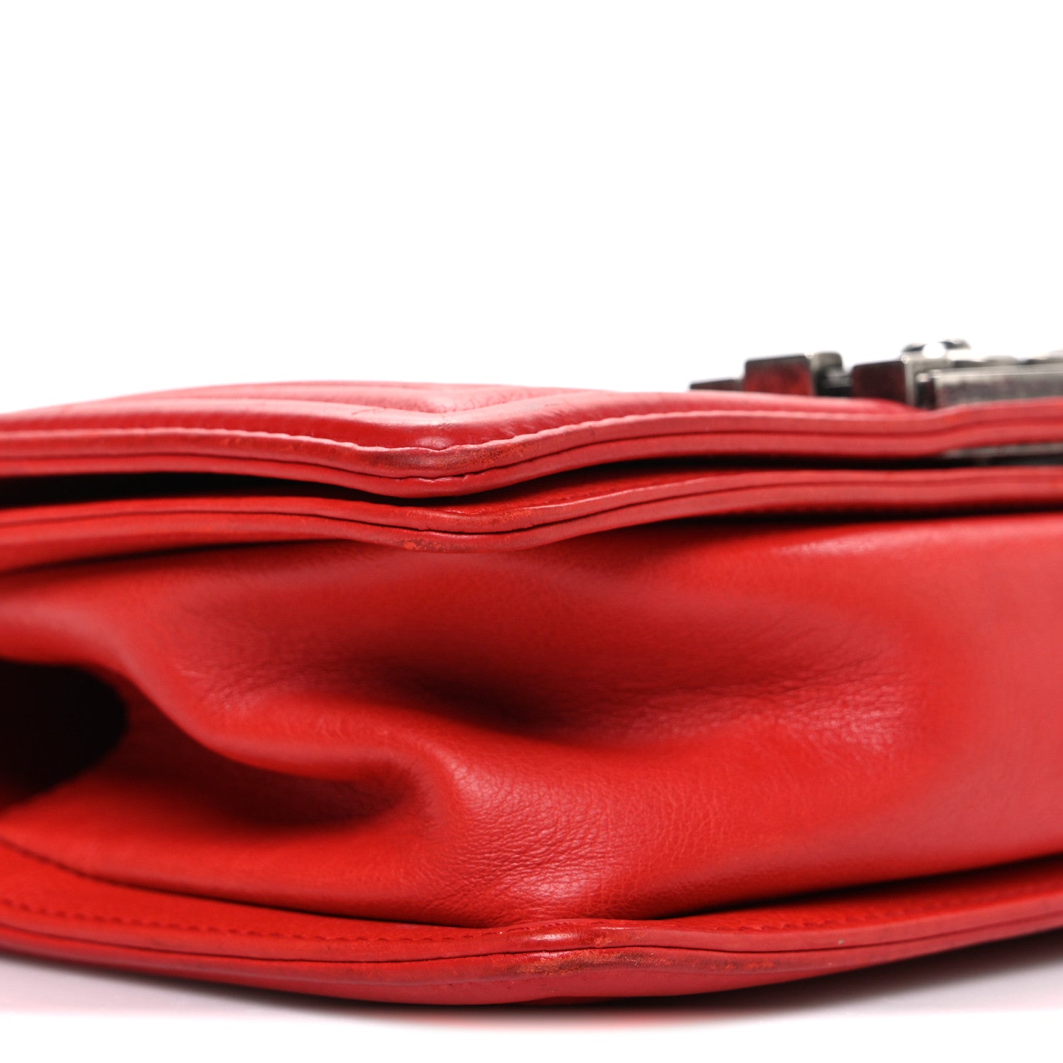 Chanel Calfskin Double Stitch Small Boy Flap Red 9 of 12