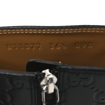 Gucci Guccissima Real Betis Glamour Womens Horsebit Ankle Boots 36.5 Black 10 of 11