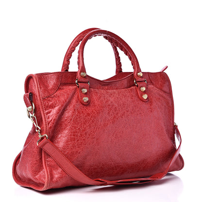 Balenciaga Agneau Giant 12 Gold Hardware City Rouge Cardinal 2 of 13